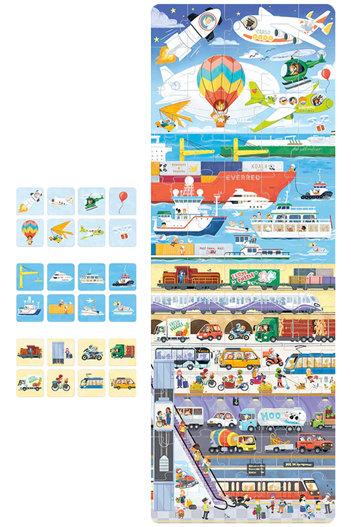 Puzzle Transportes 60 piezas