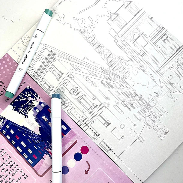 Libro para colorear Ciudades Eternas