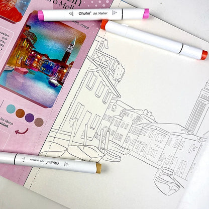 Libro para colorear Ciudades Eternas