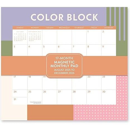 Calendario 2026 Magnético Color Block