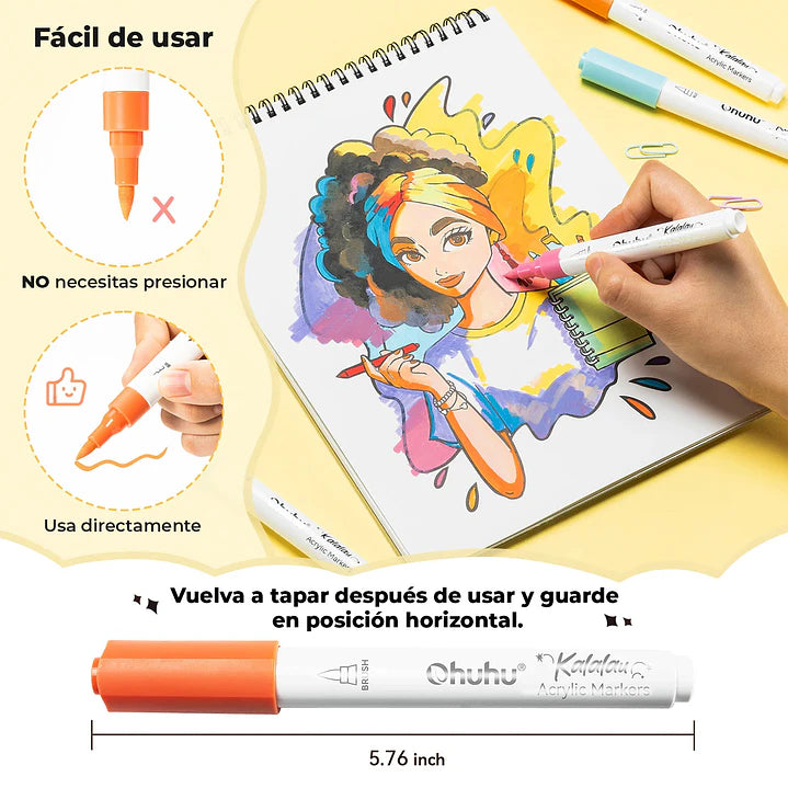Set Kalalau de 30 marcadores acrílicos