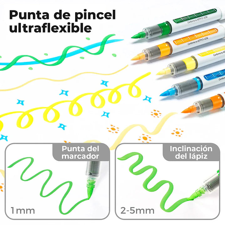 Set de 48 Marcadores Serie Nahuku punta Pincel