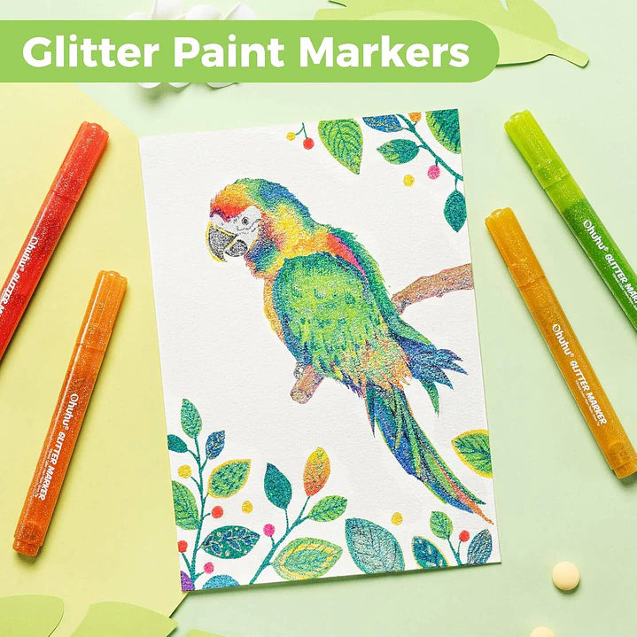 Set de 12 Marcadores Glitter punta gruesa