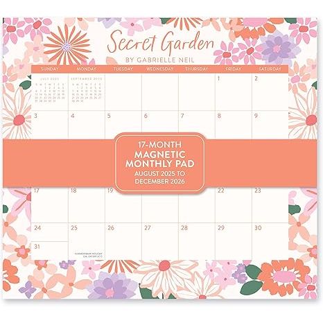 Calendario 2026 Magnético Secret Garden