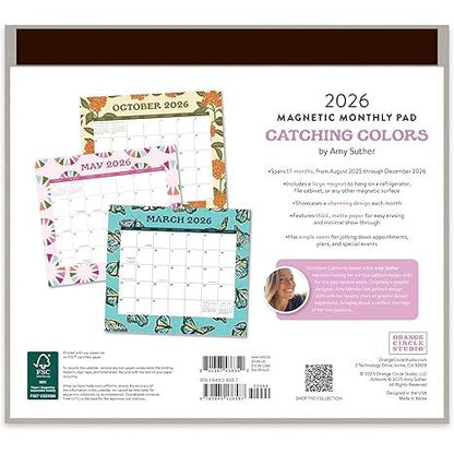 Calendario 2026 Magnético Mariposas