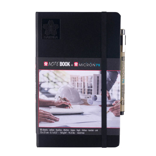 Sketchbook Hoja Blanco con Pigma Micron Negro