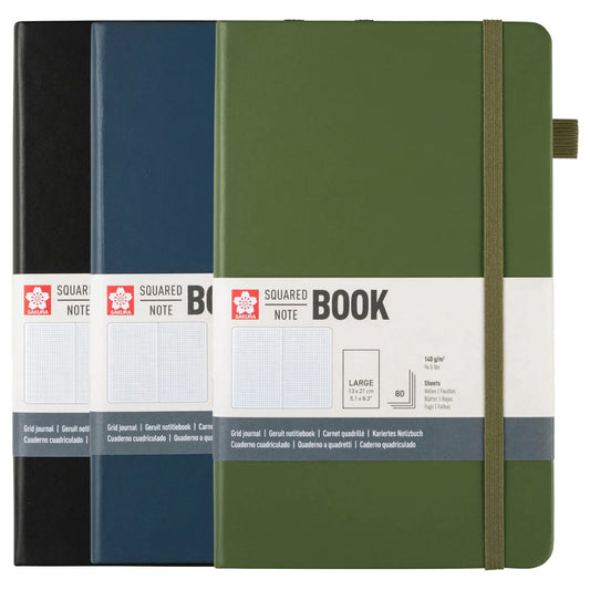 Libreta tapa dura hoja cuadriculada verde pino