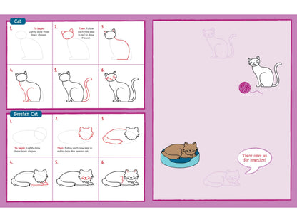 Libro aprende a dibujar - Mascotas