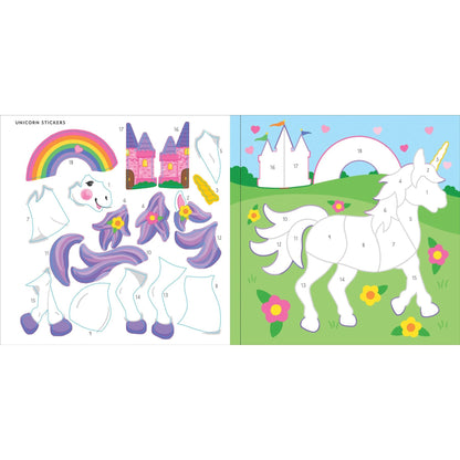 Libro para Colorer Sticker Unicorns