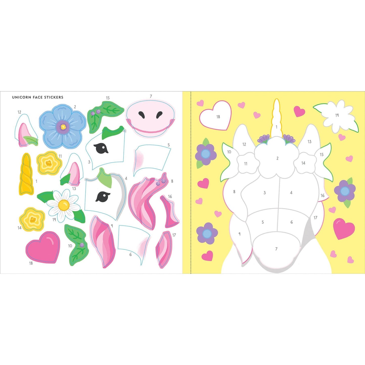 Libro para Colorer Sticker Unicorns