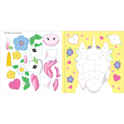 Libro para Colorer Sticker Unicorns