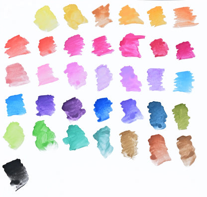 Set de 36 acuarelas
