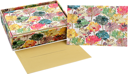 Set de tarjetas y sobres Flores de Otoño