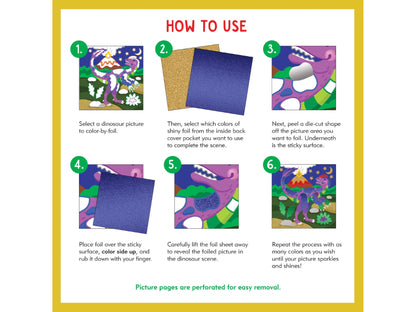 Libro de Stickers para Colorear - Dinosaurios