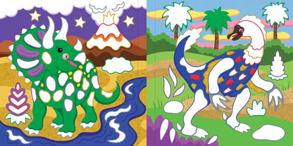 Libro de Stickers para Colorear - Dinosaurios
