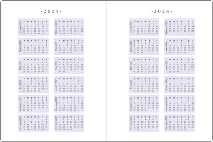 Planificador semanal familiar de Hydrangeas 2026