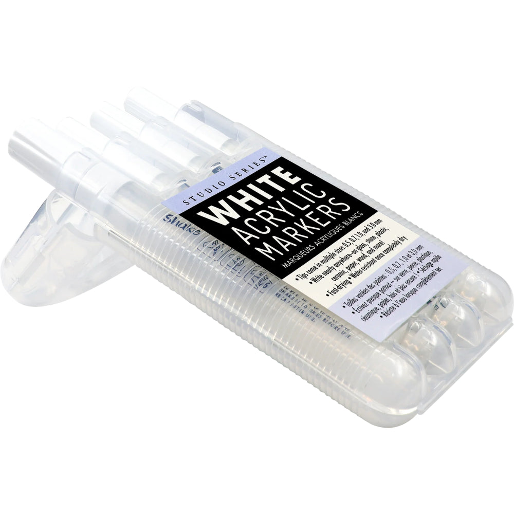 Set 4 Marcadores Acrílicos Blanco