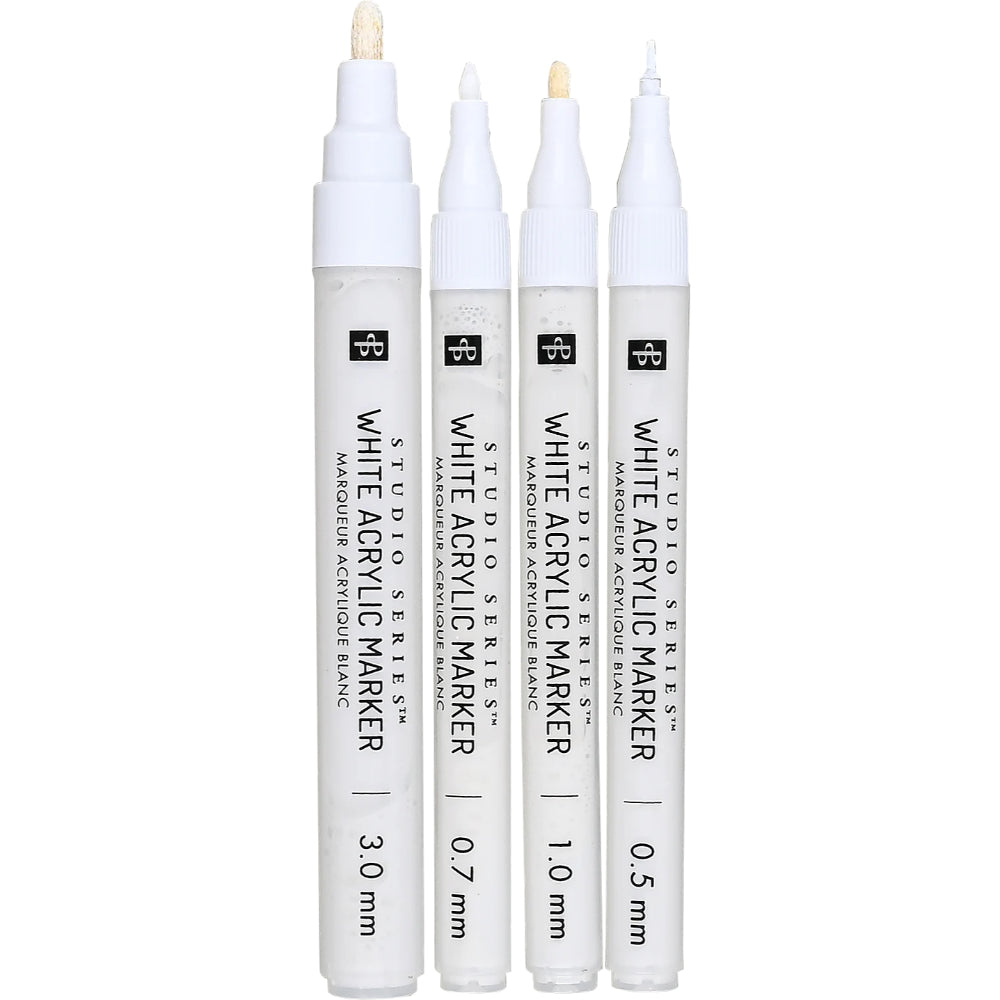 Set 4 Marcadores Acrílicos Blanco