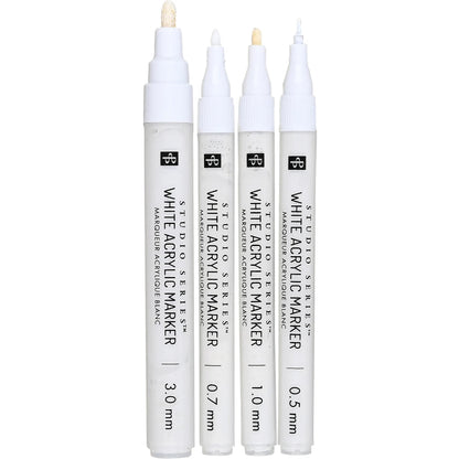Set 4 Marcadores Acrílicos Blanco