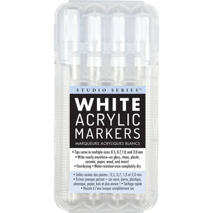 Set 4 Marcadores Acrílicos Blanco