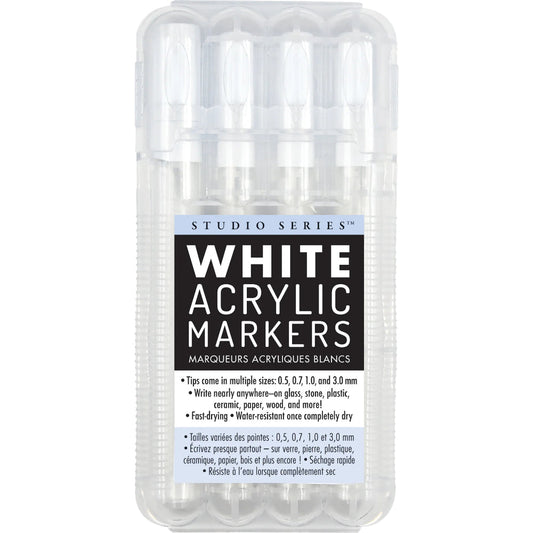 Set 4 Marcadores Acrílicos Blanco