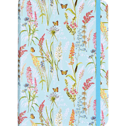 Libreta Lineada Flores y Mariposas