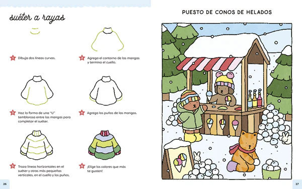 Dibuja y colorea momentos con encanto