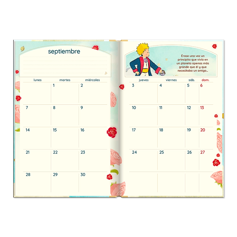 Agenda El Principito Semanal 2026 - Rosa