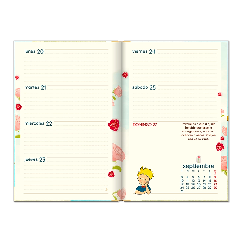 Agenda El Principito Semanal 2026 - Rosa