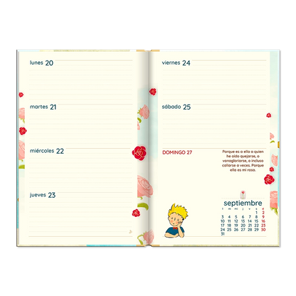 Agenda El Principito Semanal 2026 - Rosa