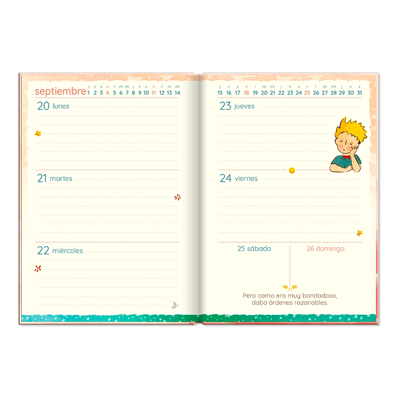 Agenda Mini El Principito Semanal 2026
