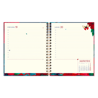 Agenda Diaria con espiral Butterfly 2026