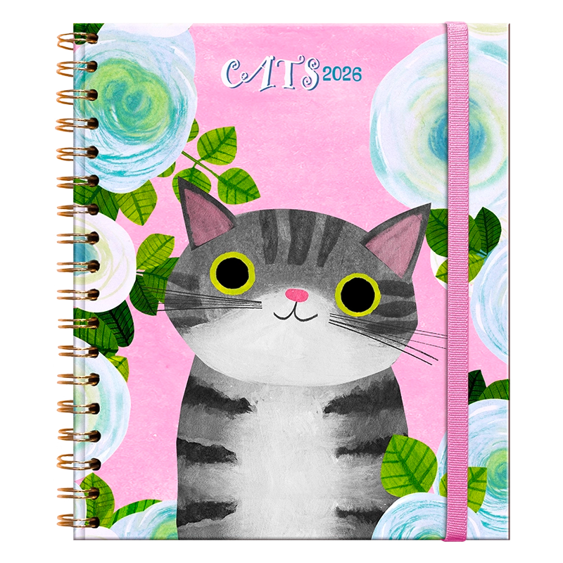 Agenda de Planet Cat Diaria 2026 – Espiral