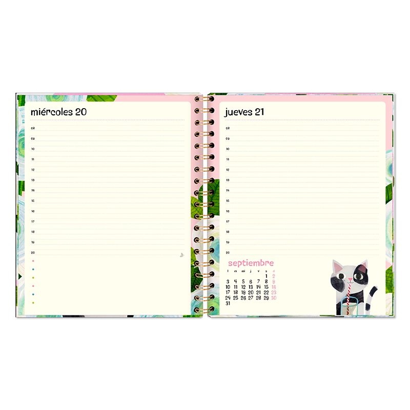 Agenda de Planet Cat Diaria 2026 – Espiral