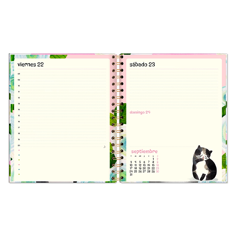 Agenda de Planet Cat Diaria 2026 – Espiral