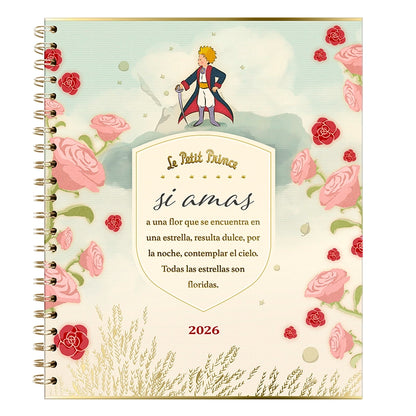Agenda El Principito Diaria 2026 con espiral