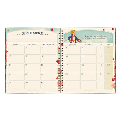 Agenda El Principito Diaria 2026 con espiral