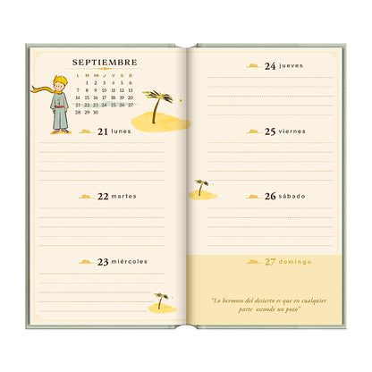 Agenda El Principito Semanal 2026 tipo chequera