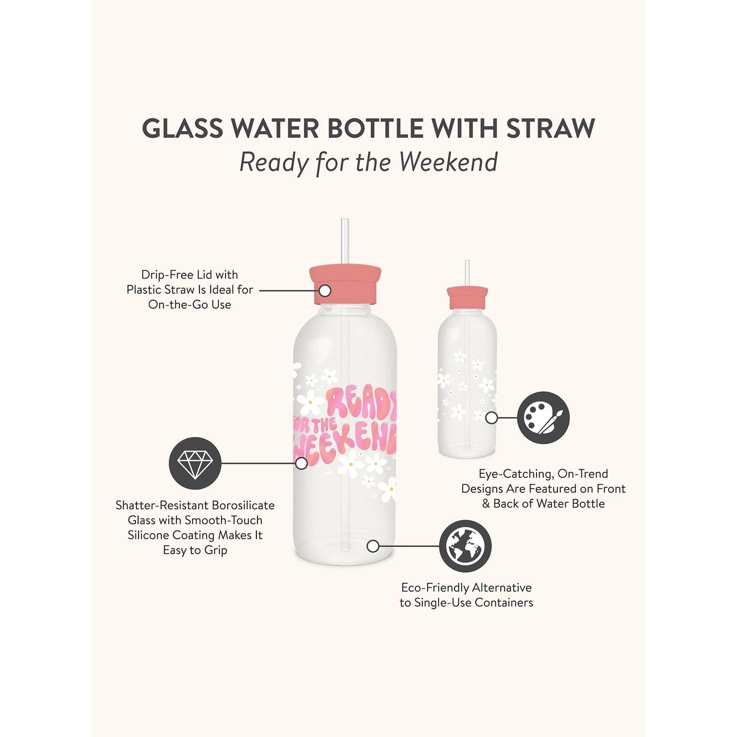 Botella de Vidrio Get Ready for the Weekend