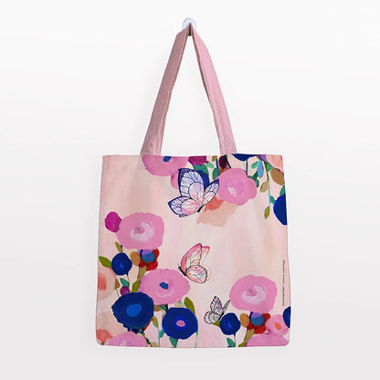 Bolsa Algodón Grande Butterfly pink