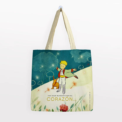 Bolsa Algodón Grande  El Principito corazón