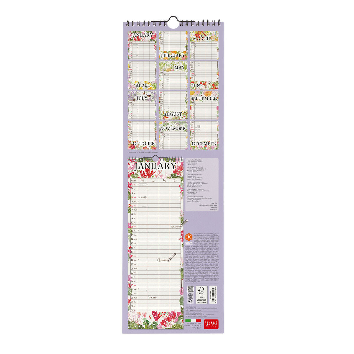 Calendario de Pared 2026 My Secret garden