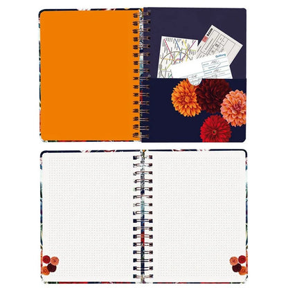 Cuaderno Tapa dura punteado Dahlias