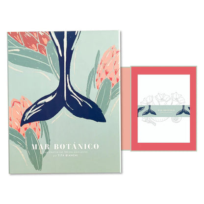 Caja Creativa Mar Botánico con 44 láminas para pintar