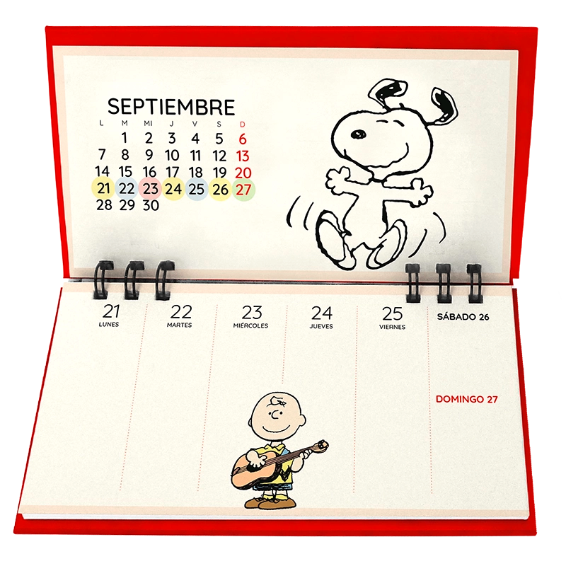 Calendario de Escritorio 2026 Snoopy
