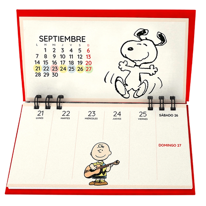 Calendario de Escritorio 2026 Snoopy