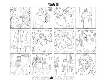 Libro para colorear Cool People in Common Places