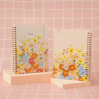 Cuaderno Grande con espiral Jardín