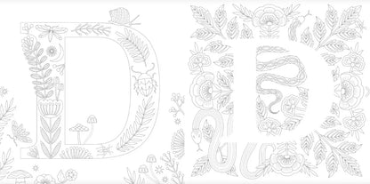 Letras creativas para colorear