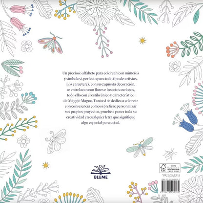 Letras creativas para colorear